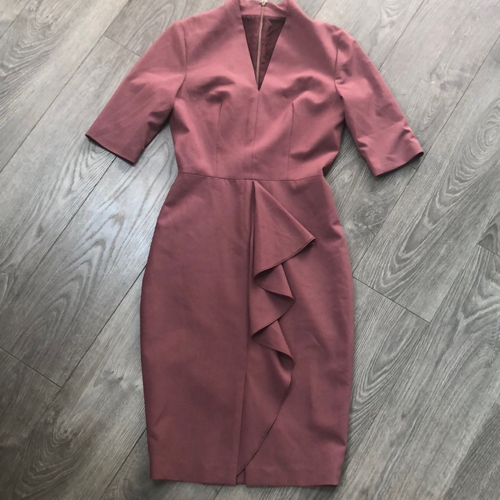 Elegant Mauve Blazer Dress